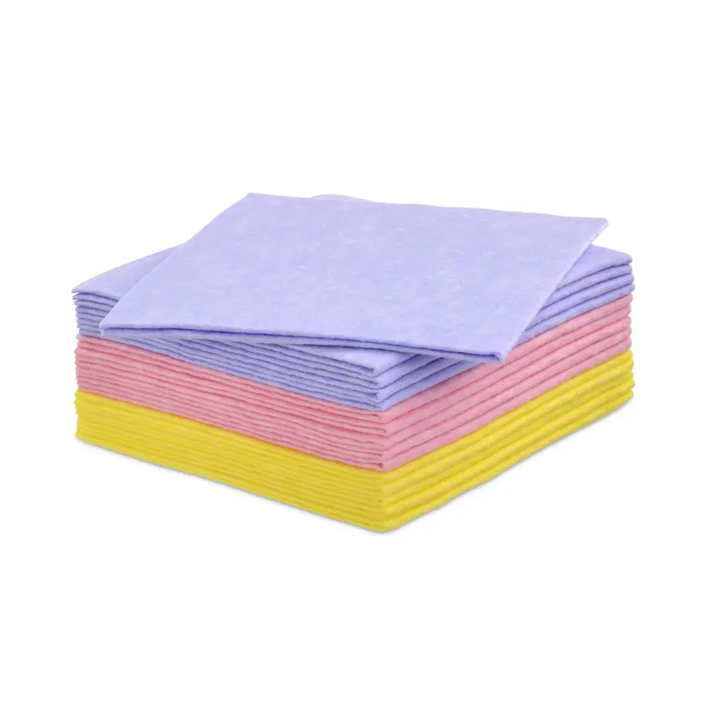 super absorbent Needle punched wiping rags , yellow pano dusting floor mop cleaning cloth ,multi purpose perforated wipes roll