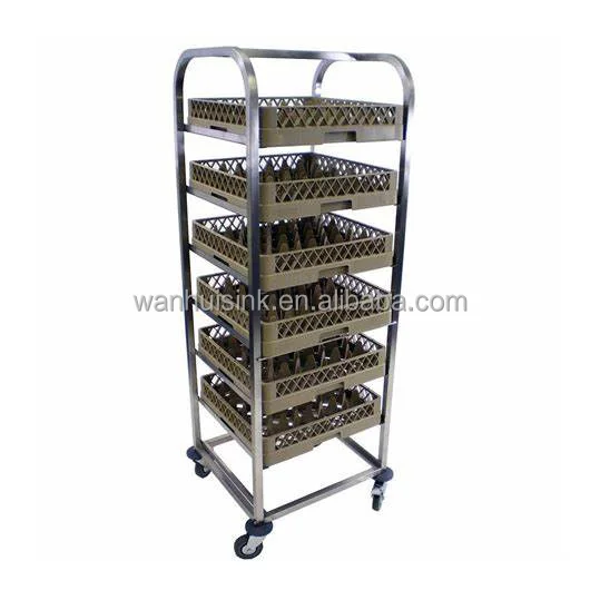 Hotel restaurant supply cooling food rack stainless steel bakery gn pan tray trolley