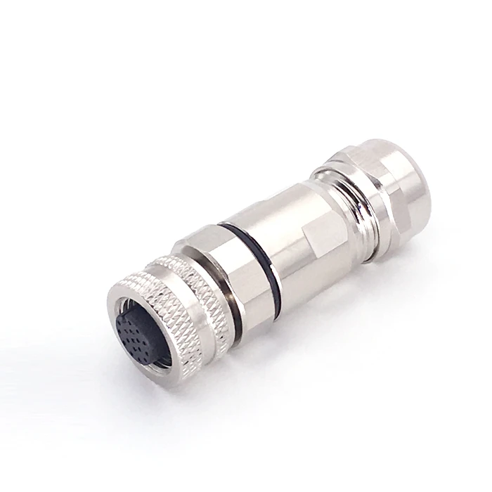 Cable Mount Field Wireable Connector M12 Connector 17 Pin A Code