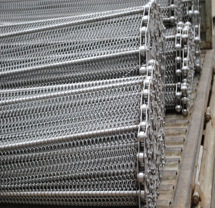 Factory Hot Sale 304 314 316 316 Stainless Steel Spiral Chain Driven Metal Wire Mesh Conveyor Belt For Can Conveyor
