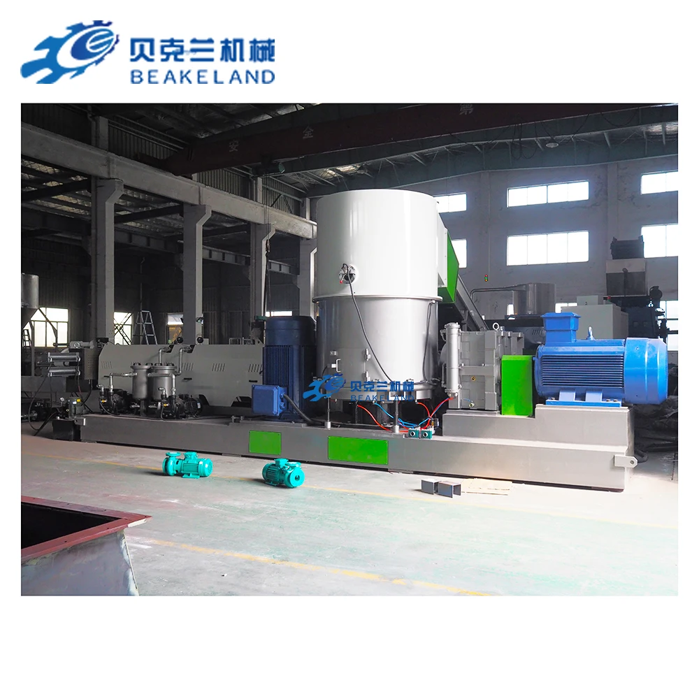 BKL 1000 kg/h cascade granulator with thermocompactor water ring cutting machine for processing PE PP film big bags