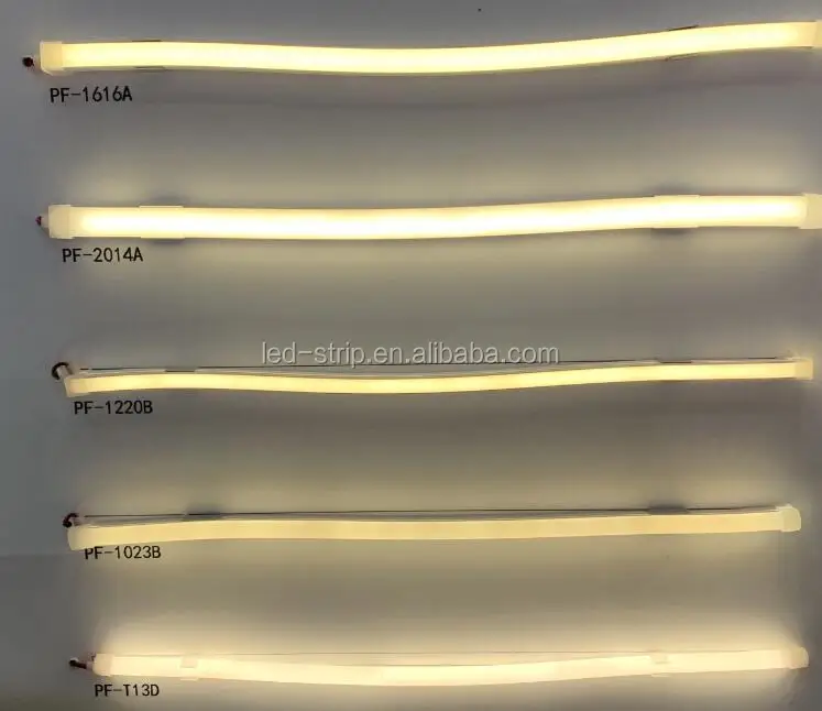 PF-T1018 10*18 мм Подгонянный прессованный профиль изоляции Гибкая светодиодная неоновая световая полоска силиконовая трубка силиконовой втулкой