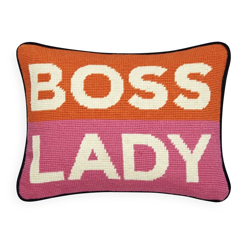 Design Boss Lady Needlepoint Soft Pillow Manufacturers