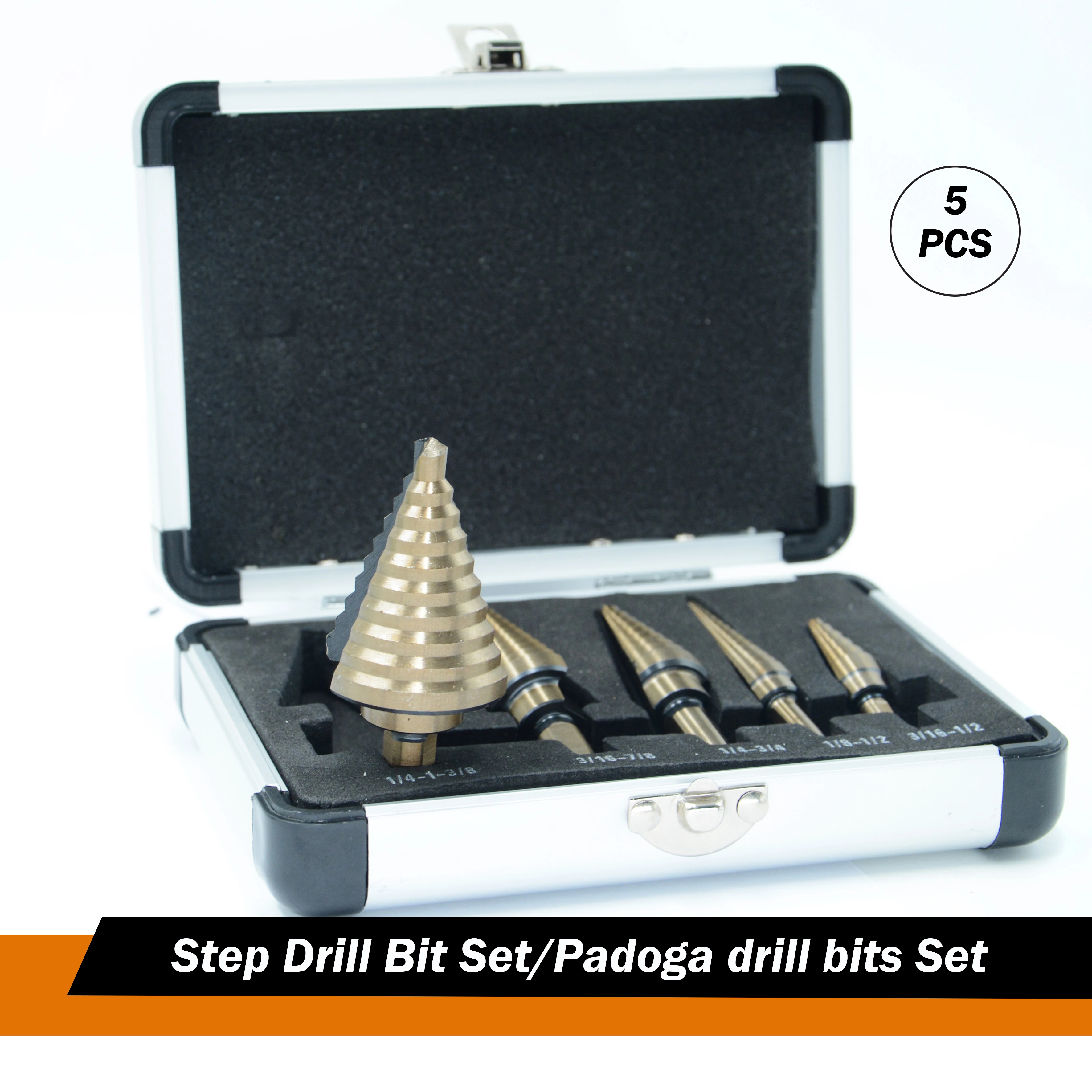 Hss Straight Groove Step Drill Bit Titanium Coated Wood Metal Drilling Tools Carbide Step Drill Bit