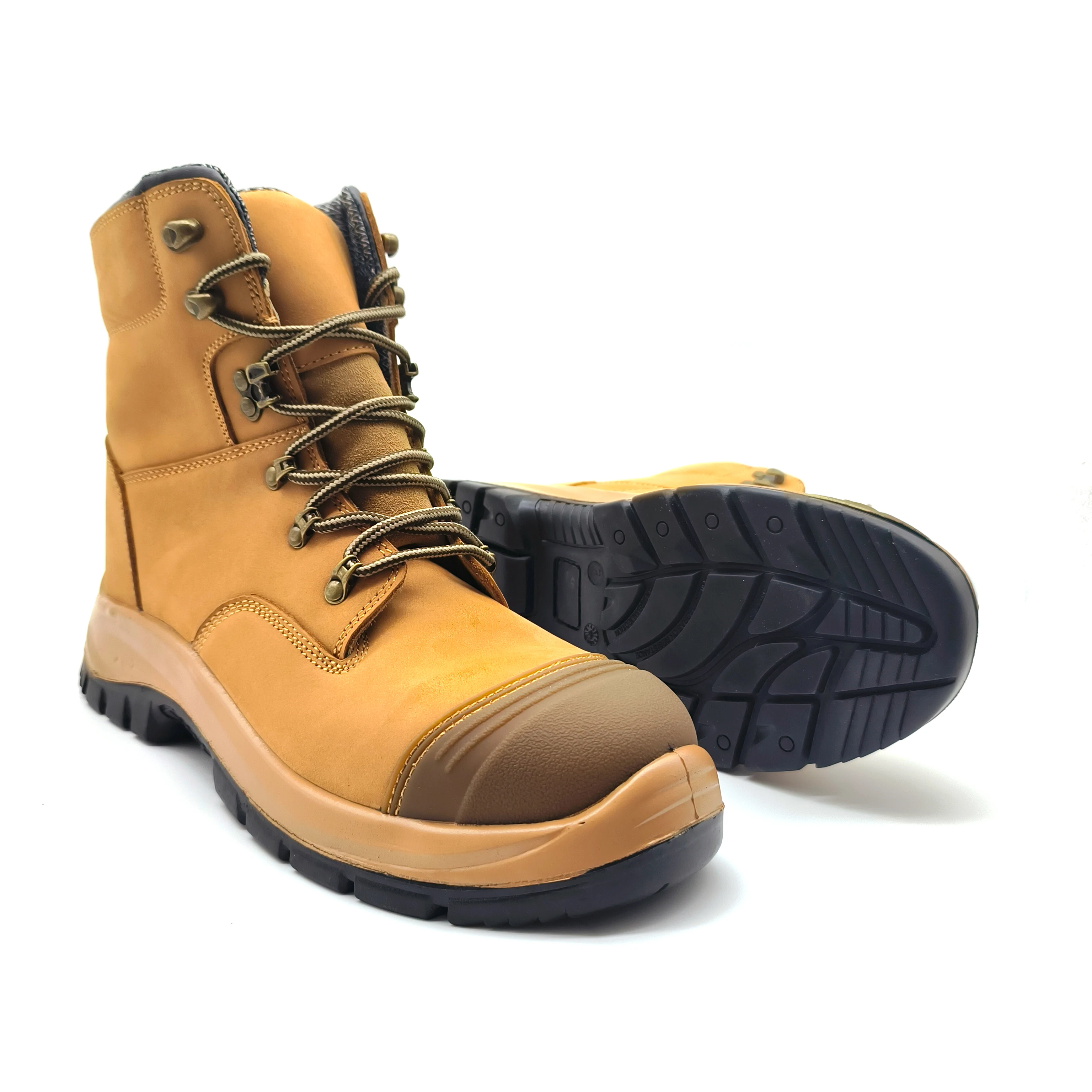 AU safety boots Dual-density PU injection sole TPU toe cap anti smash and anti puncture