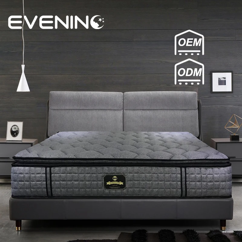 Bedroom furniture latex king size pocket coil spring mattress