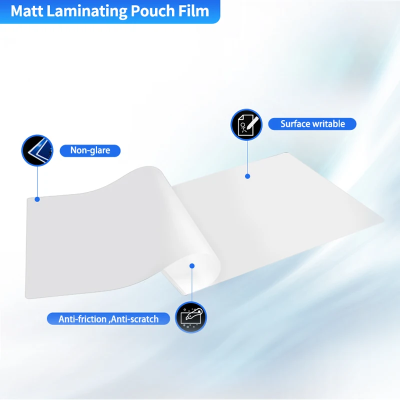 YIDU ID Card Size Three-Layer Double-Sided Matte Thermal Laminating Sheet Protection Film 250mic - Enhanced Durability