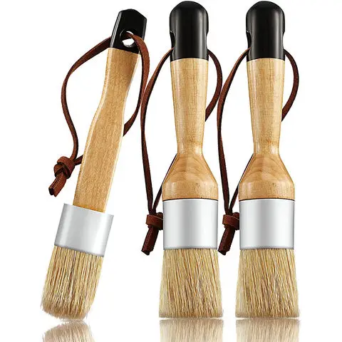 plastic handle bristle flat paint brush with different size