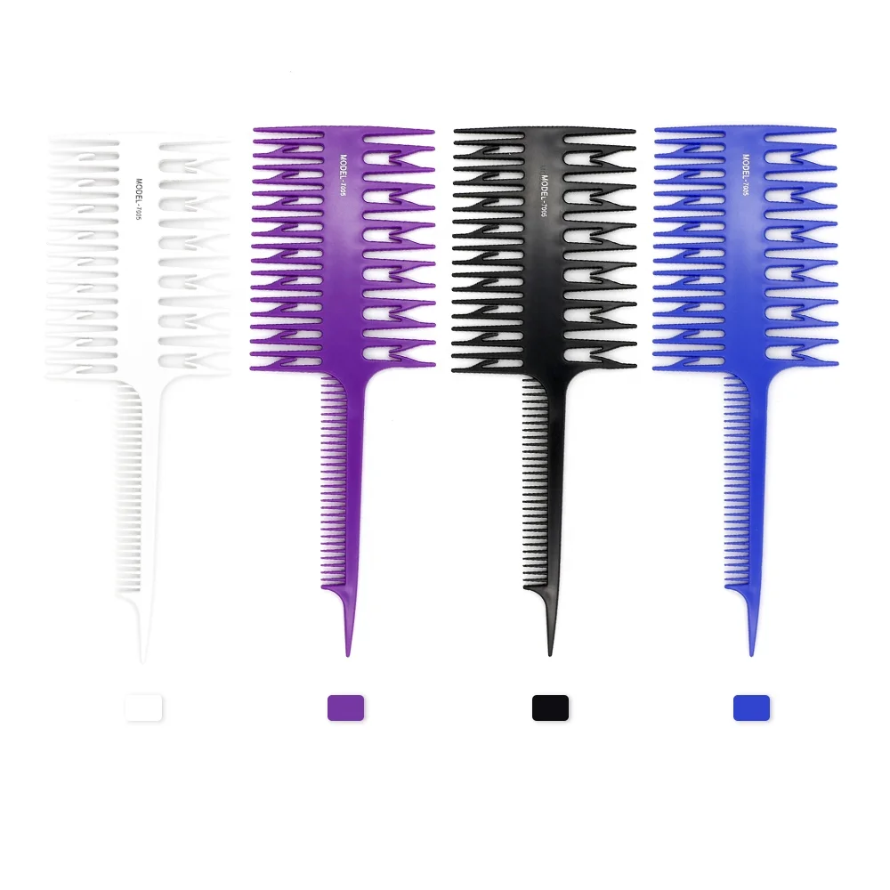 
DINSHINE New Design Multi-purpose Double Tooth Combs Plastic Wide Tooth Hair comb 