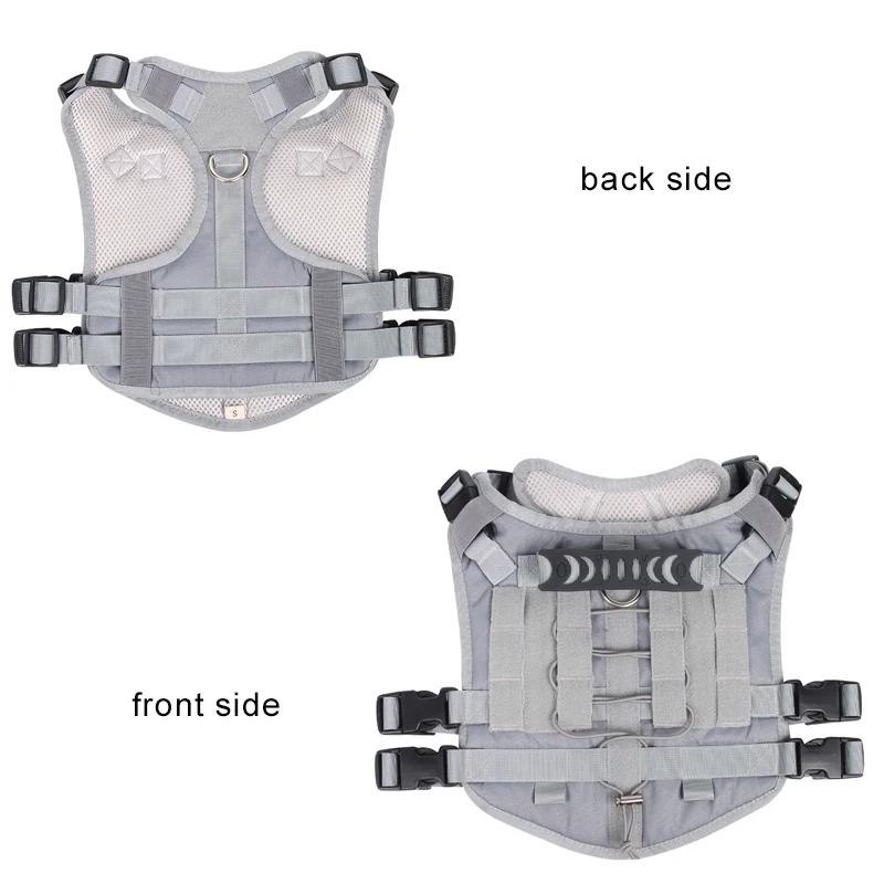 2024 Dog Training Harness No Pull Tactical Various Accessories Pet Molle Harness Vest Padded with Bag for Outdoor
