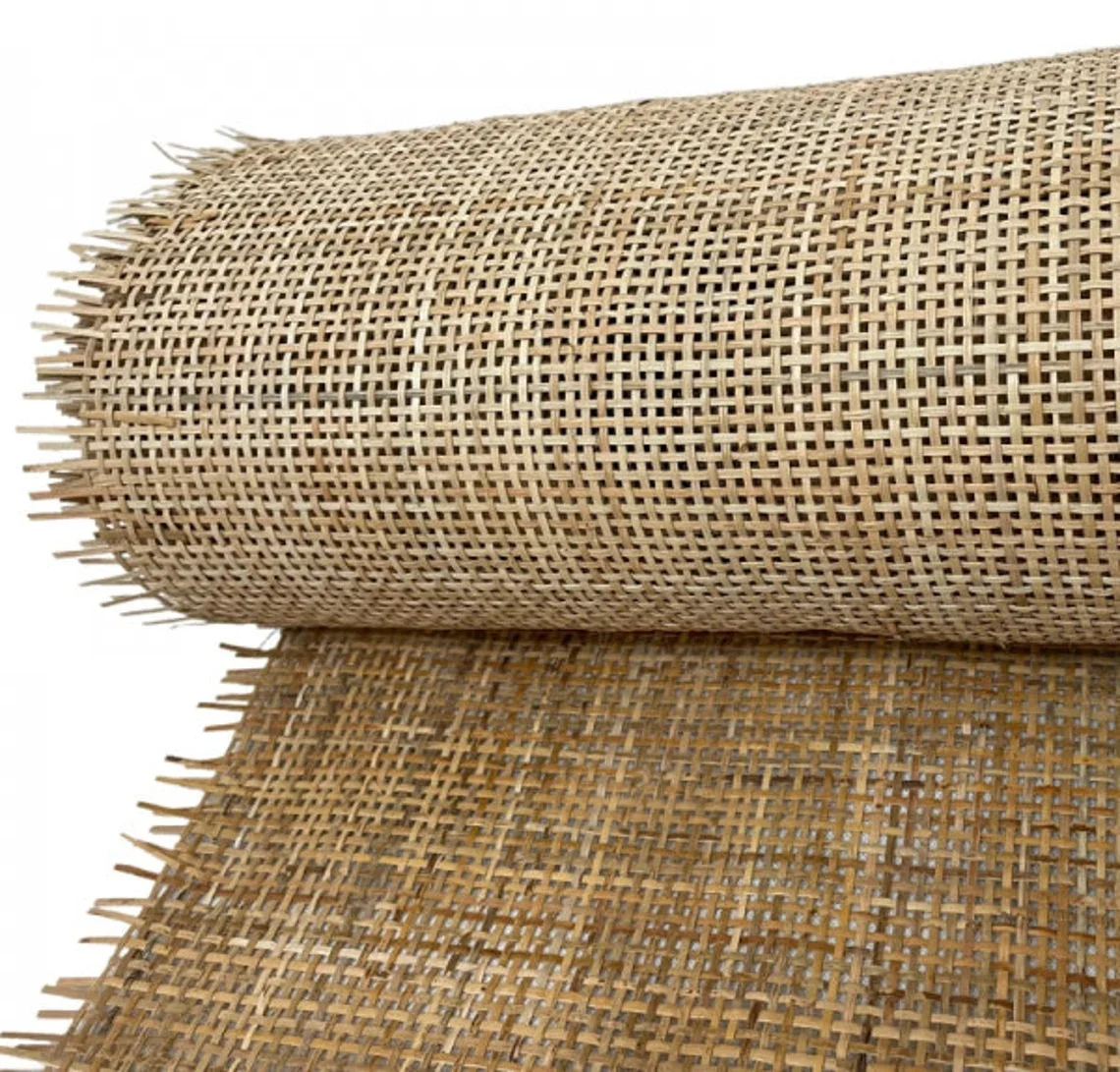 5x5 6x6 Wholesale Natural Rattan Closed Webbing Roll Many sizes as Requested made in China