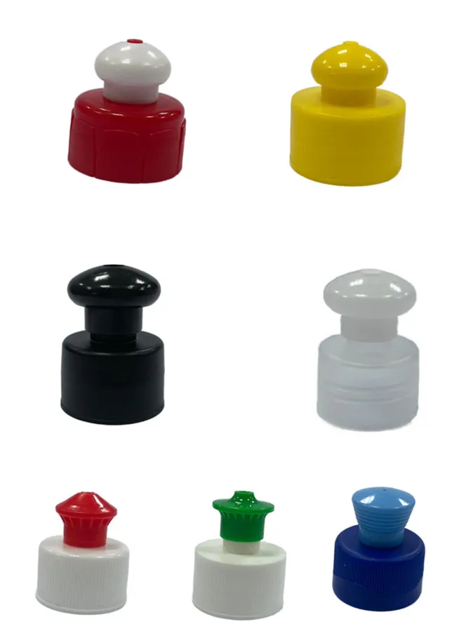ZA-702 red and white pull cap push 24mm 28mm pull cap plastic water bottle cap push pull hot sale in USA