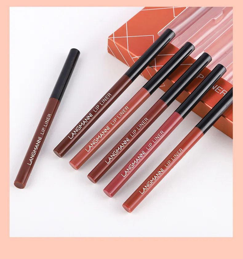 12Pcs korean makeup custom Nude Liquid Lipstick tinted lipgloss Pigment Matte Lip Stain gloss glaze Liner Pen make up Set kit