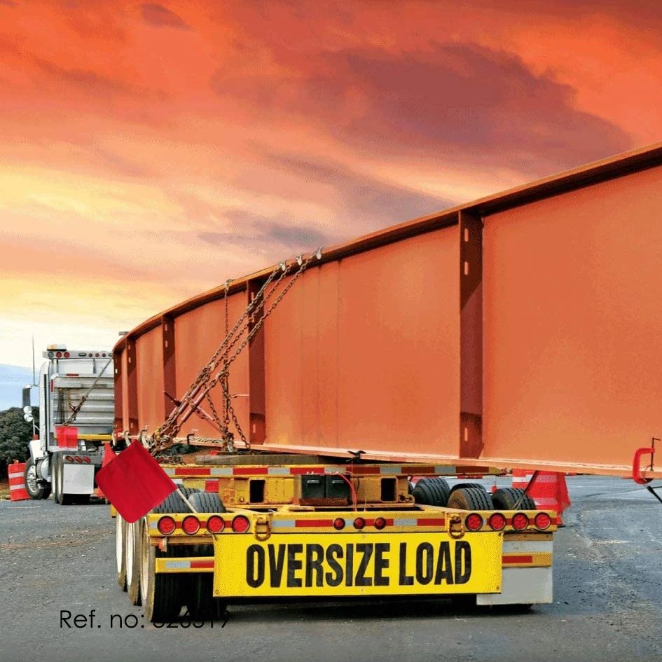 FMCSA 393.87 approved 18 x 18 Inch Red Soild Cotton Safety Flag With Wooden Dowel