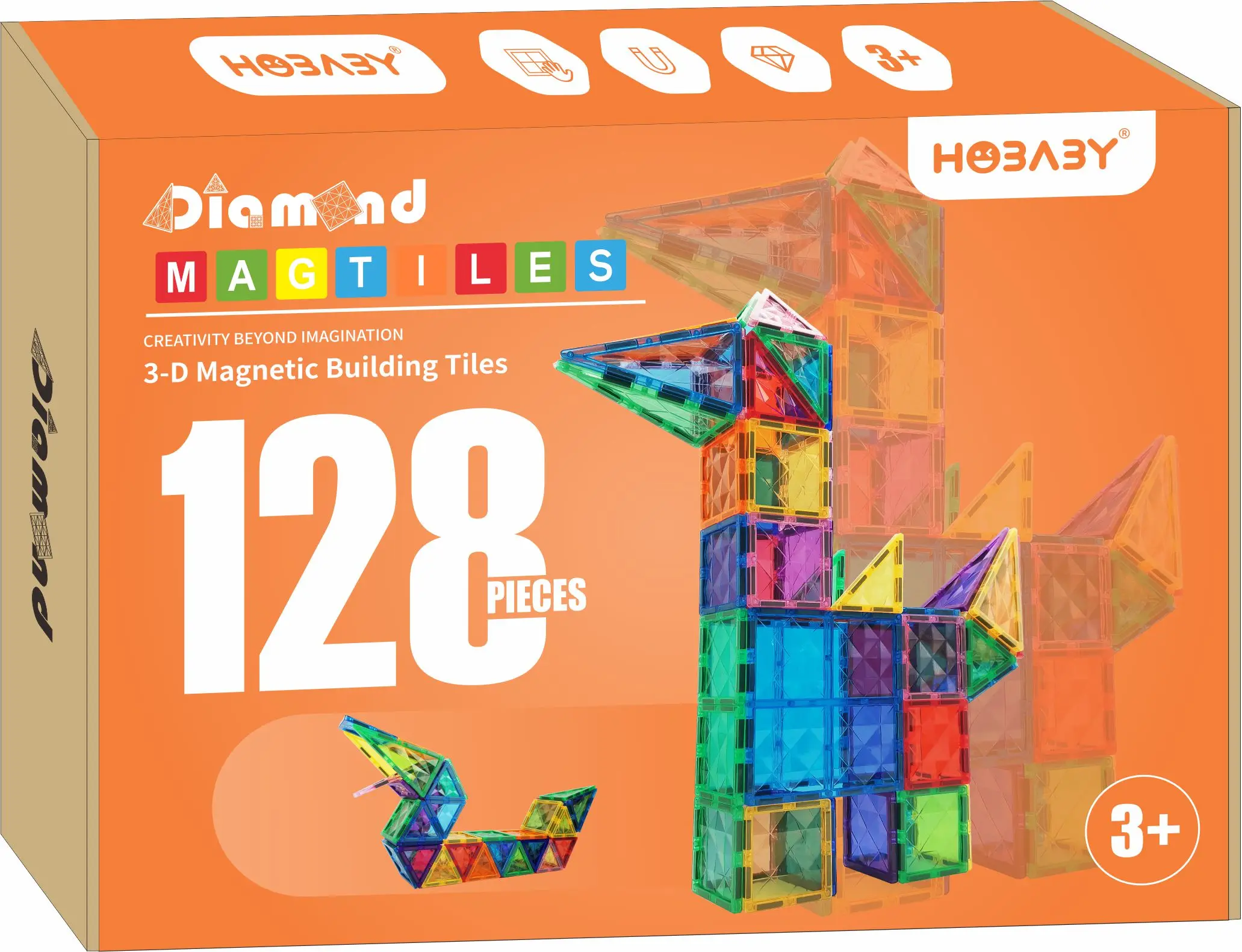 128PCS bestseller magnet building brick children magnetic building brick