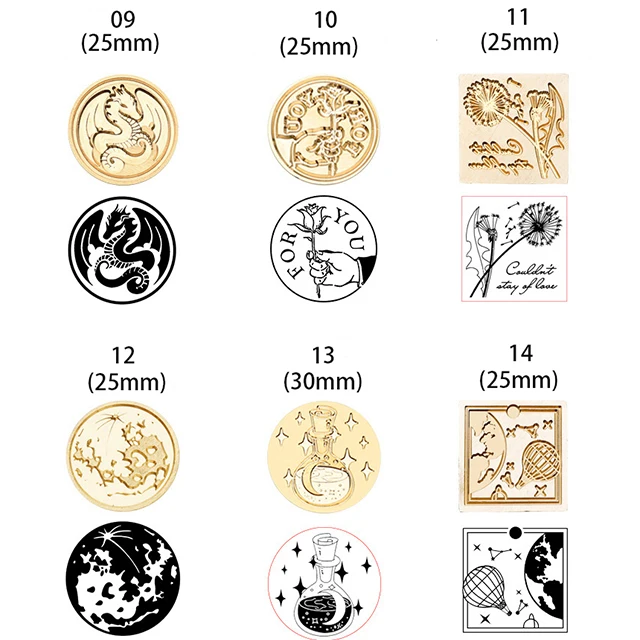 Wholesale Floral Custom Wax Seal Stamp Handle Set Sealing Wax Stick Mold Kit for Wedding Invitations