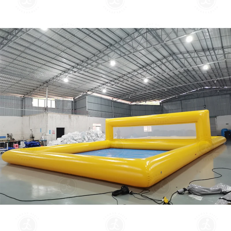 High Quality 0.9mm Pvc pool volleyball set for inground pools commercial airtight pvc inflatable volleyball pool