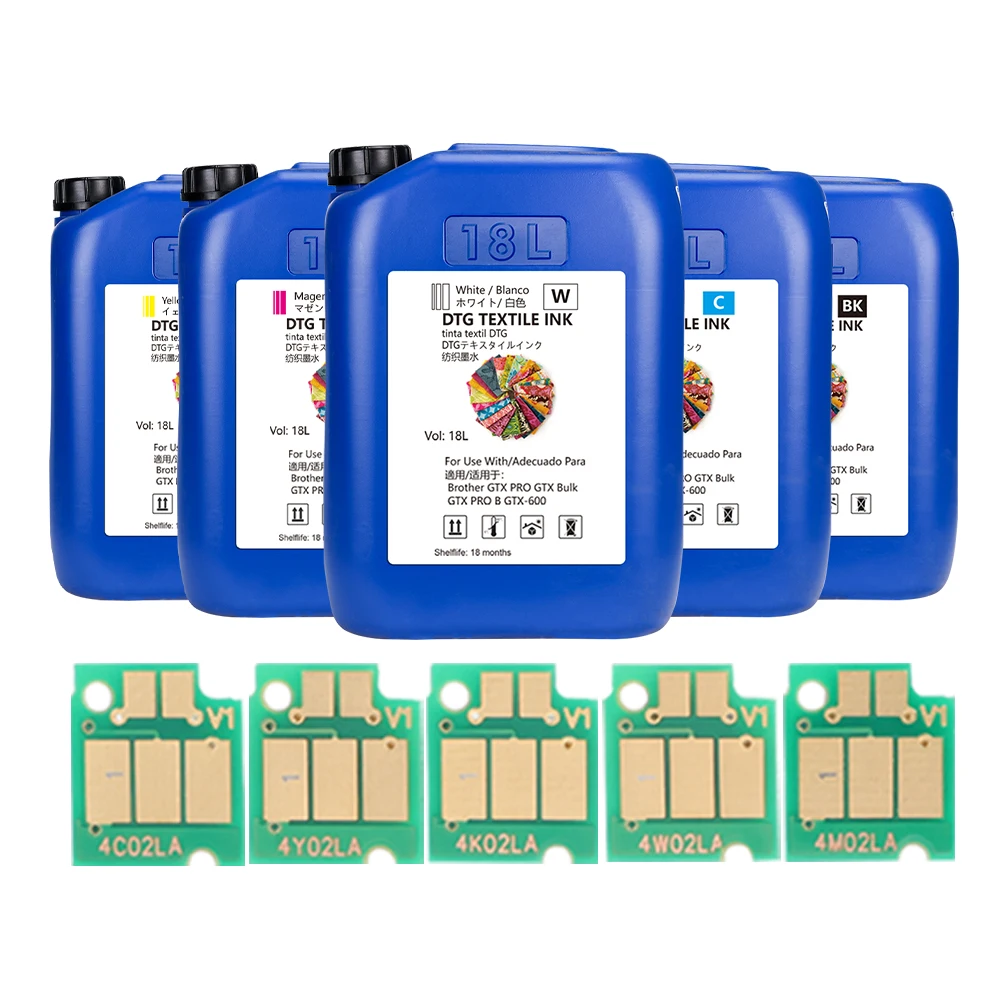 Hot sale DTG Ink 18L Barrel Drum For Brother GTX-600 GTX Bulk GTX PRO B Printhead With Chip