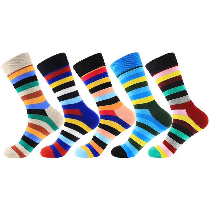 KT-K  Funny Pattern Fun Colorful Men Crew Socks  Party Dress Socks