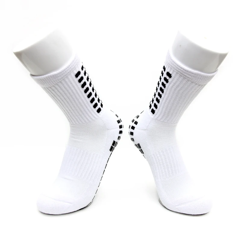 Team sports Anti slip grip men football socks crew breathable soccer socks for men