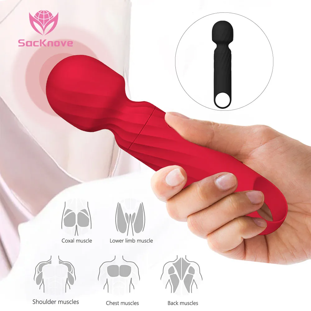 SacKnove Erotic Sex Toys Powerful Handheld Electric Body Massage Clitoral Stimulator Vaginal Av Massager Mini Wand Vibrator