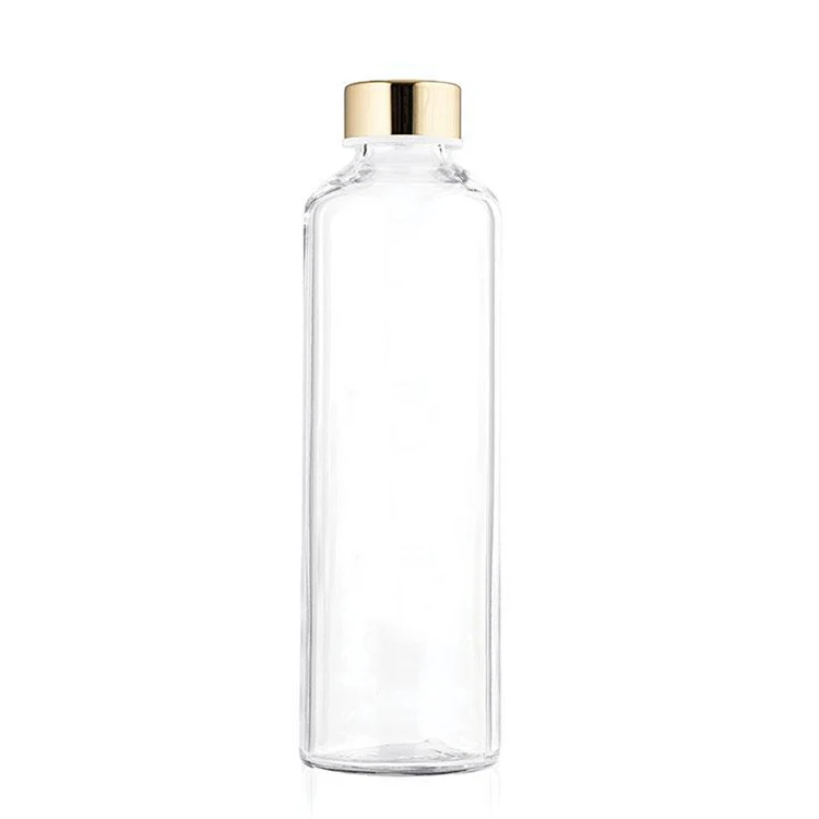 Promotion classic sports style 25oz 32oz 64 oz beverage unbreakable crystal glass custom logo drinking water bottles with sleeve