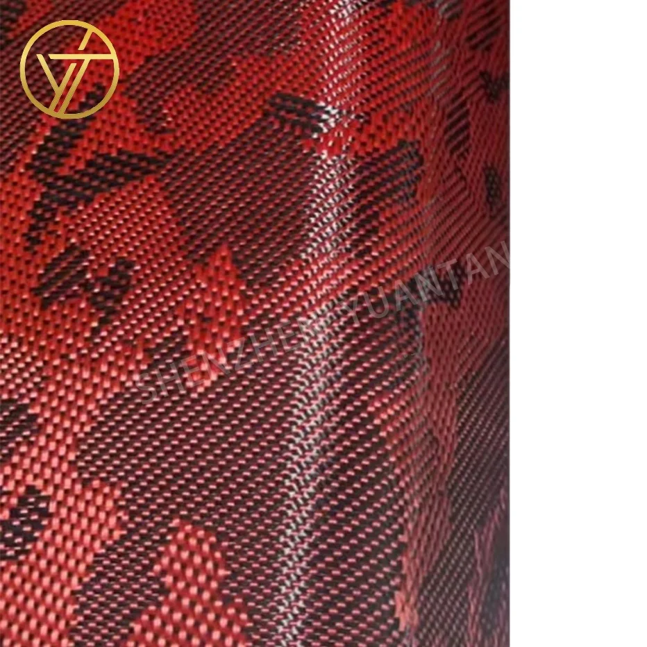 Лидер продаж красная камуфляжная карбоновая арамидная ткань углеродная