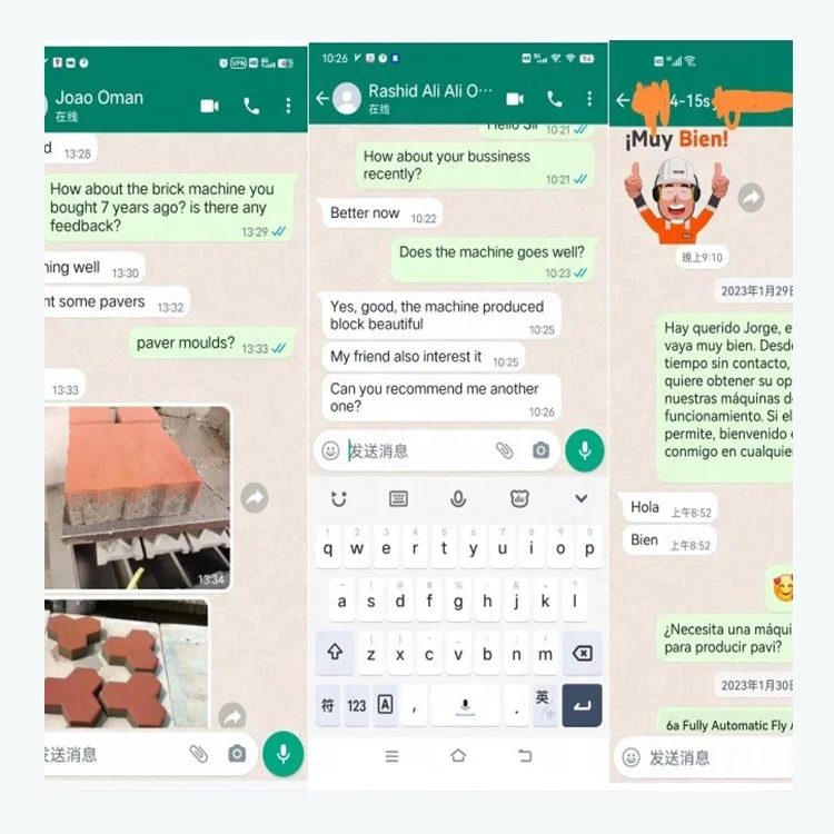 bricks making machine Hongfa QT6-15 concrete brick making machinery price construction machine