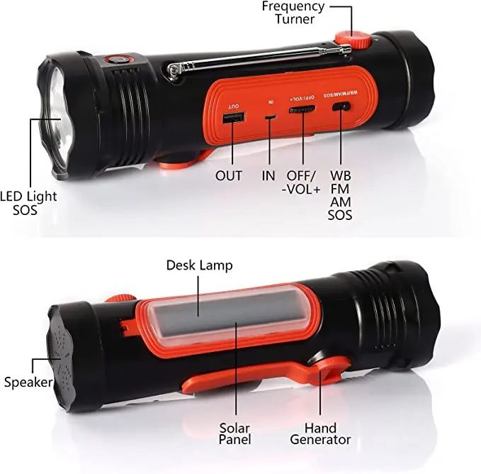 Solar Powered Radio Mobile Charge Emergency Lighting kits Portable Multi-Function Solar Indoor LED Lighting System