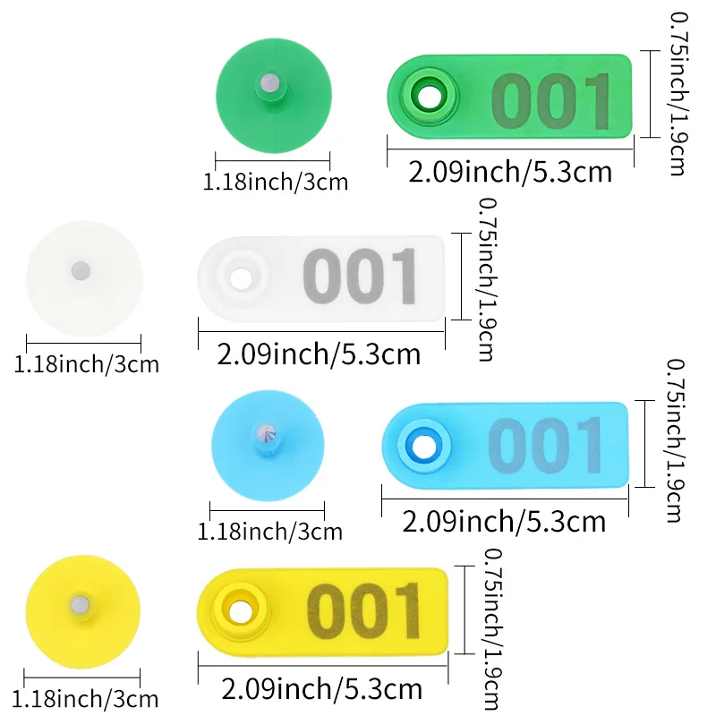 Customizable Animals Ear Tags Durable Livestock Identification Card Plastic TPU Sheep Goat Ear Tag for Sale