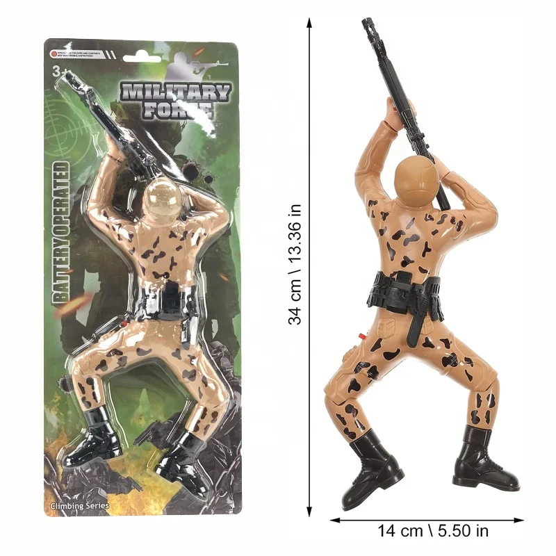 Low Price Creeping Forward Figure Toy Electric Crawling Soldier Toy Music Lighting Climbing Toy