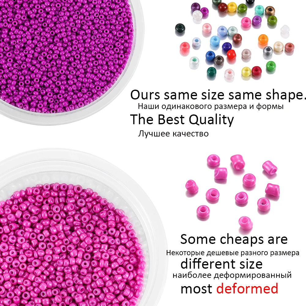 1200pcs Get Free 600pcs Delica beads Czech Glass Seed Beads Small Round Loose Bead DIY Jewelry Making Earrings Bracelet