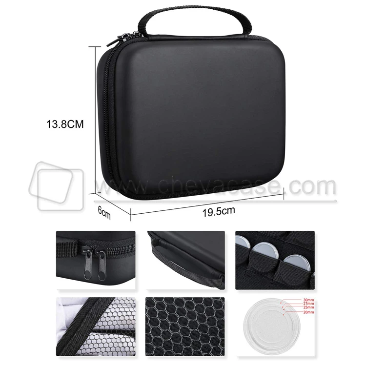 Protective Foam Insert EVA Travel Storage Tool Case for Jewelry Magnifier Microscope