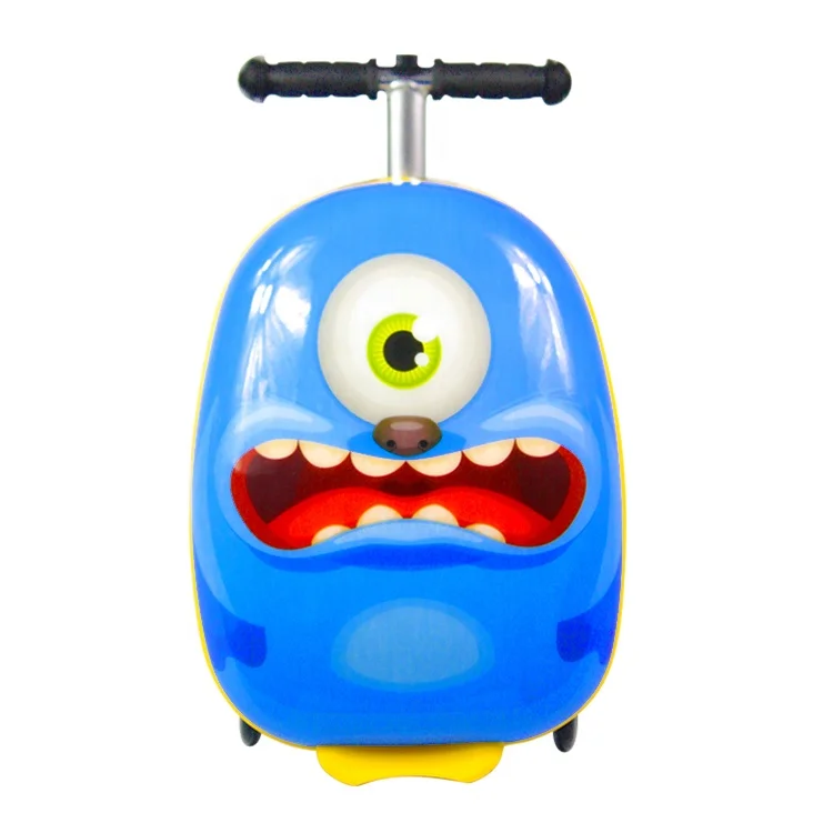 Cheap customized design fashion egg shape  suitcase rideable maletas scooter trolley travel luggage sets for kids