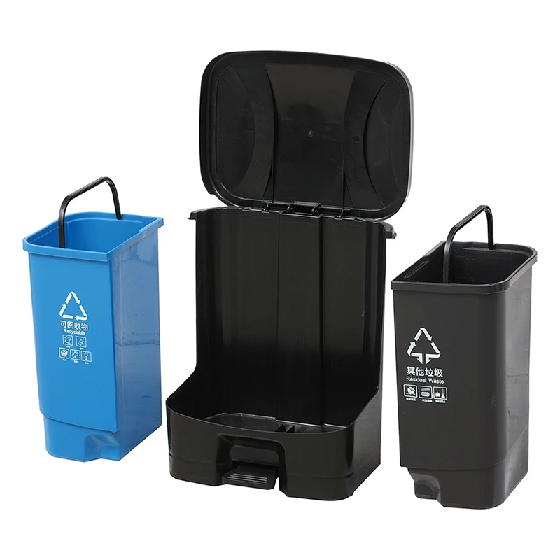 wholesale items dustbin 40L plastic bin partition dustbin