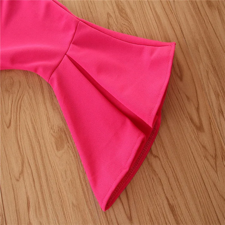 
Spring Autumn Kids Girl Clothes Black rainbow sweatshirts + ruffle pants 2pcs fashion girl clothing set 