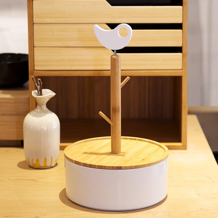 Desk Organizer Office Organizer Multi-Purpose Natural Bamboo Fiber Jewelry storage box Jewelry Organizer