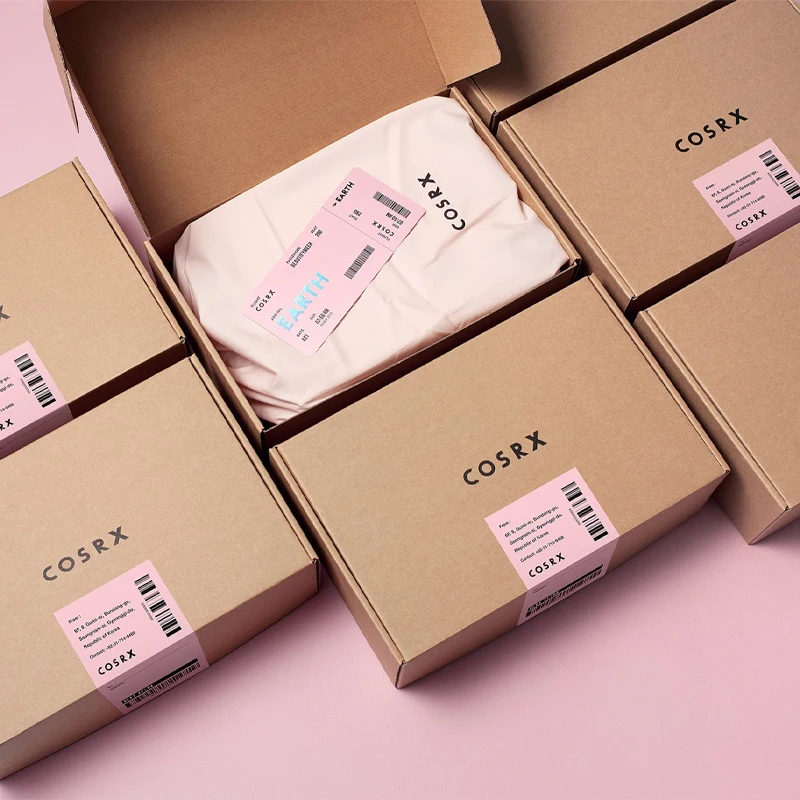 eco-friendly kraft paper custom logo personal care skin care packaging box corrugated express mailer shipping boxes