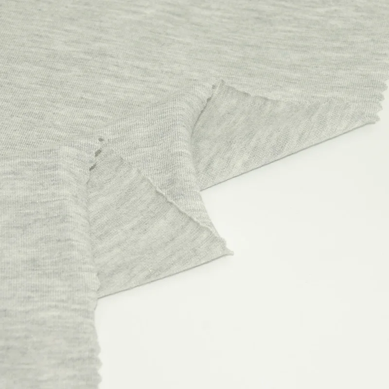 Трикотажная ткань из модала, полиэстера, серо-лилового цвета, односторонняя, матовая, 210GSM