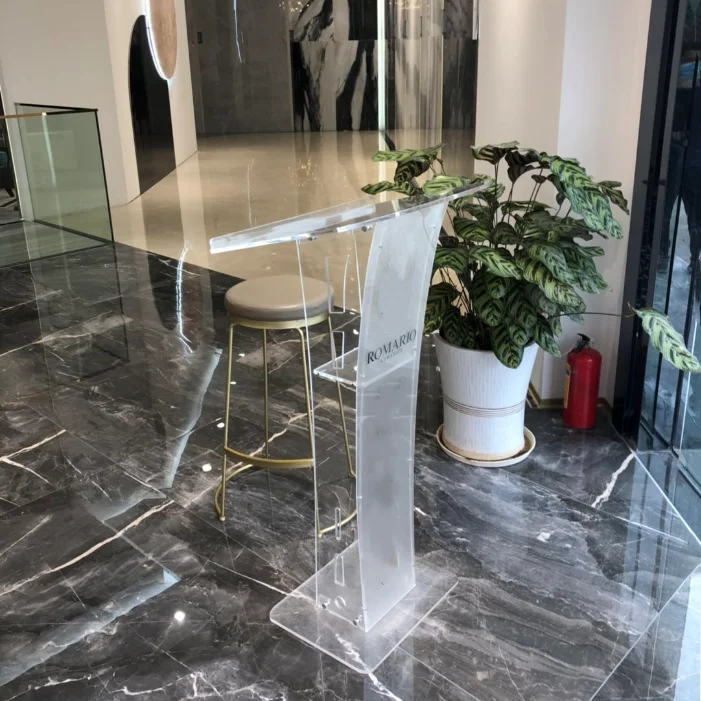 Custom Design Plastic Clear Lectern Podium Acrylic Podiums For Church