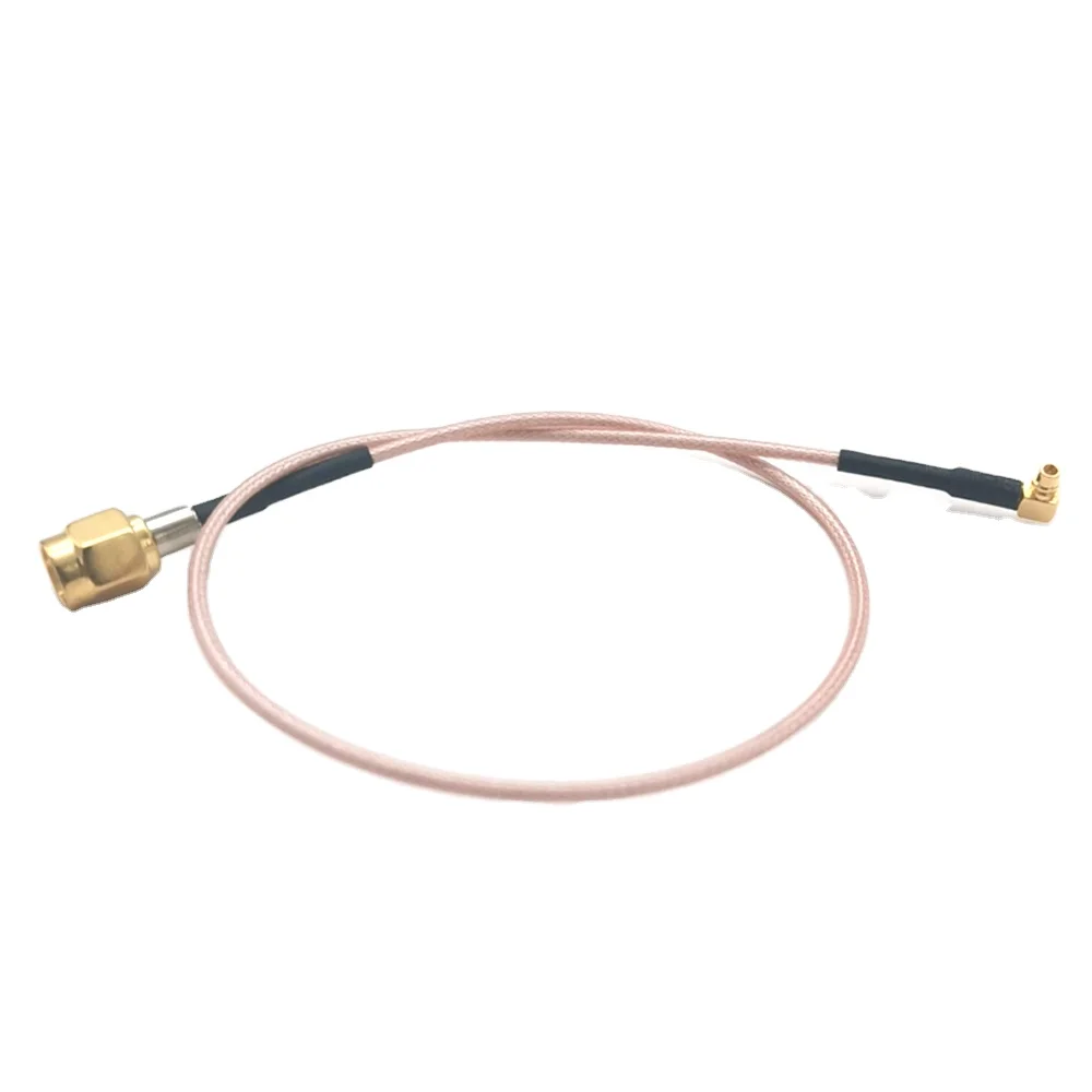 Горячая Распродажа, коаксиальный кабель, Золотая посадка, SMA штекер, прямоугольный Штекерный разъем MMCX для соединительного кабеля RG316 RF