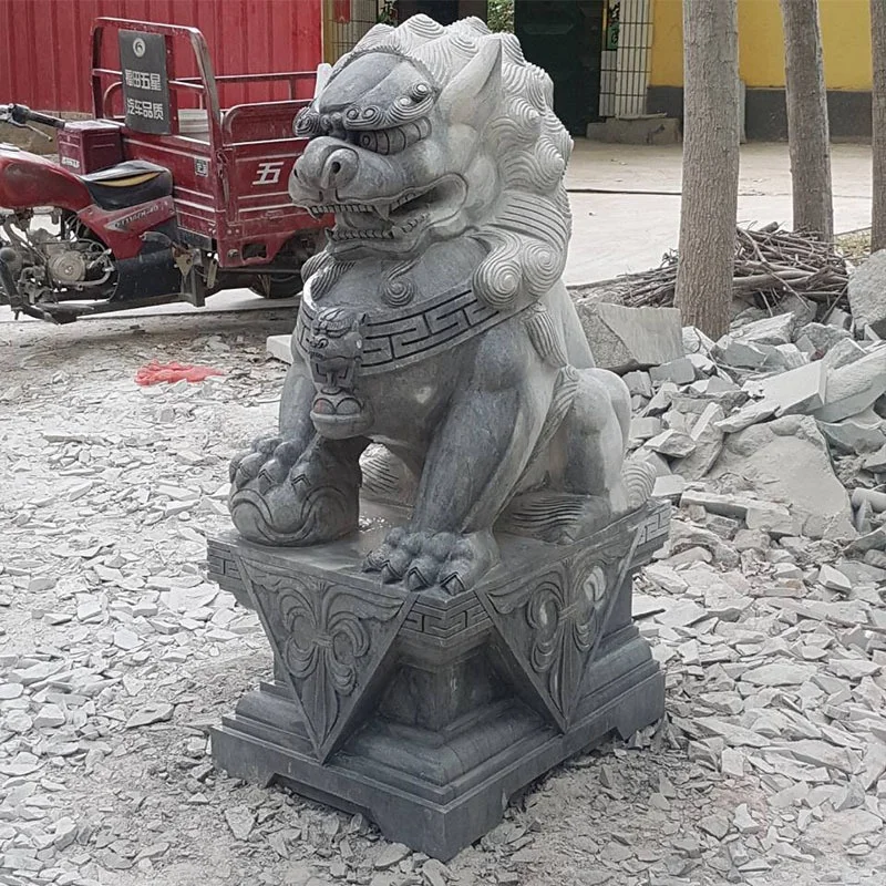 Garden Decor Foo dog Animal carvings stone nature marble limestone outdoor lion statue
