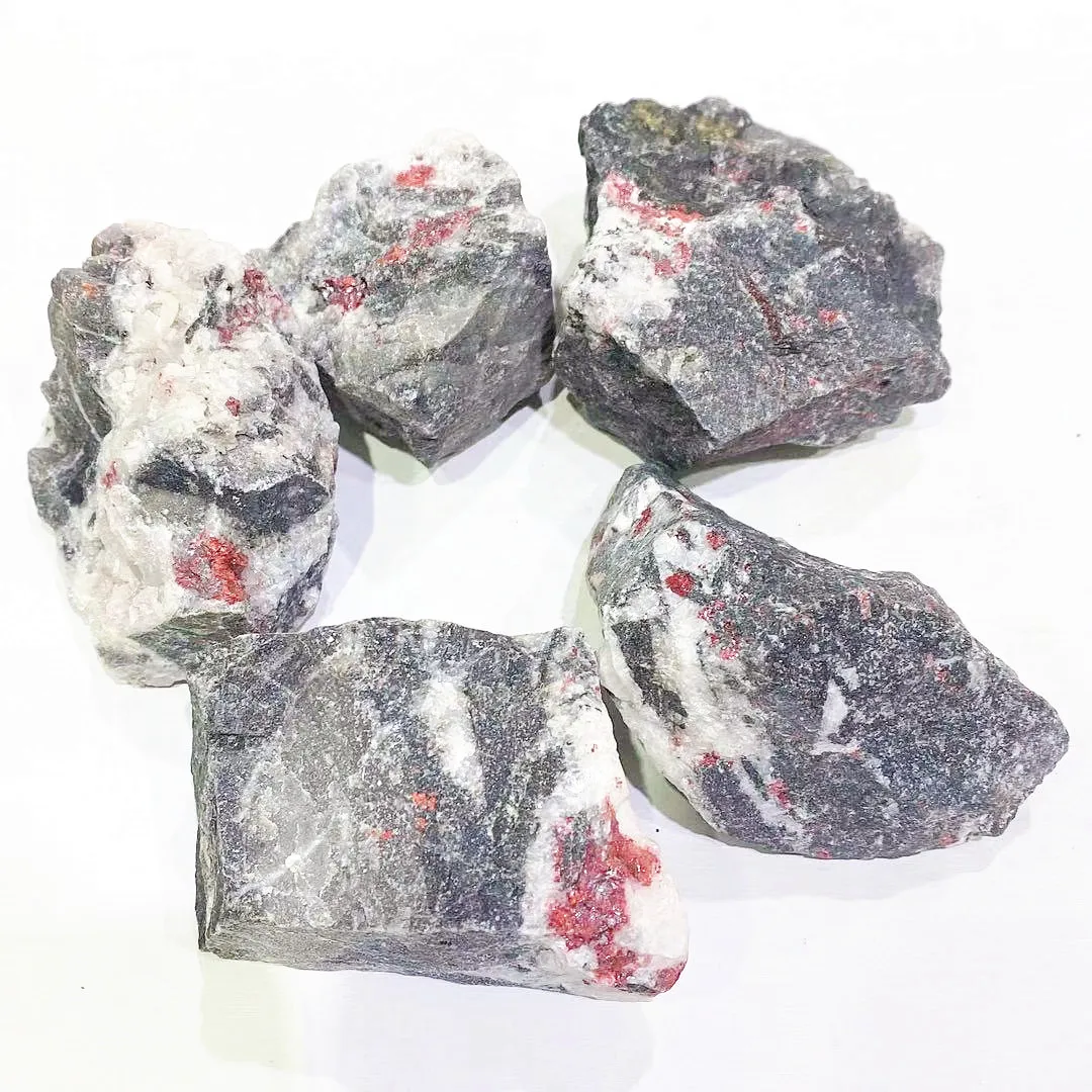 Natural Energy Healing Crystal Mineral Stone Rough Cinnabar Raw Stones for Healthy Home Decor