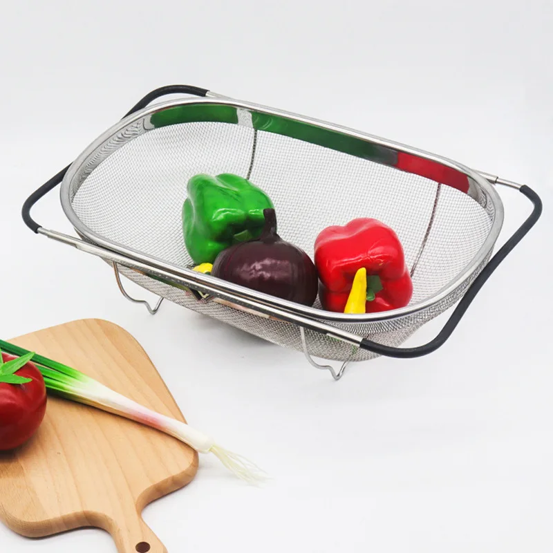 Not easy to rust Premium Quality Filter  with Fine Mesh 6 Quart  Rubber Grip Handles Over Sink Stainless Steel Oval Colanders