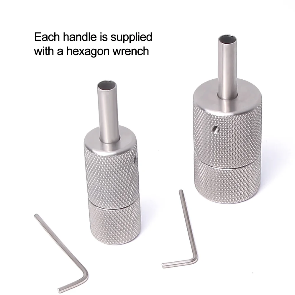 Stainless steel self-locking Tattoo grip (22mm 25mm 30mm) for coil tattoo machine and rotary tattoo machine