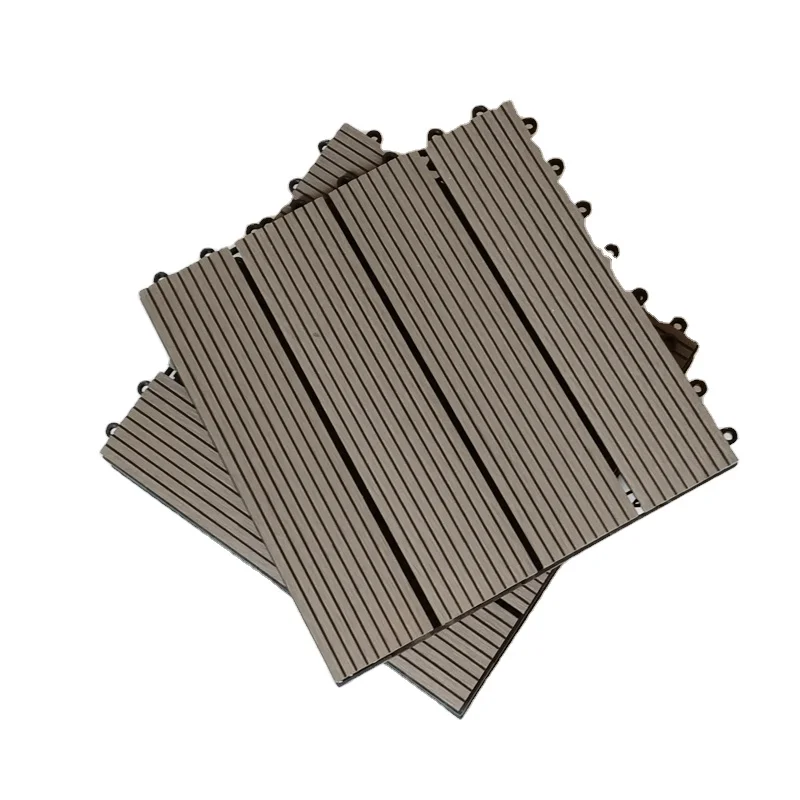 WPC Diy Wood plastic Composite garden patio terrace Floor Interlocking Outdoor Decking Tiles