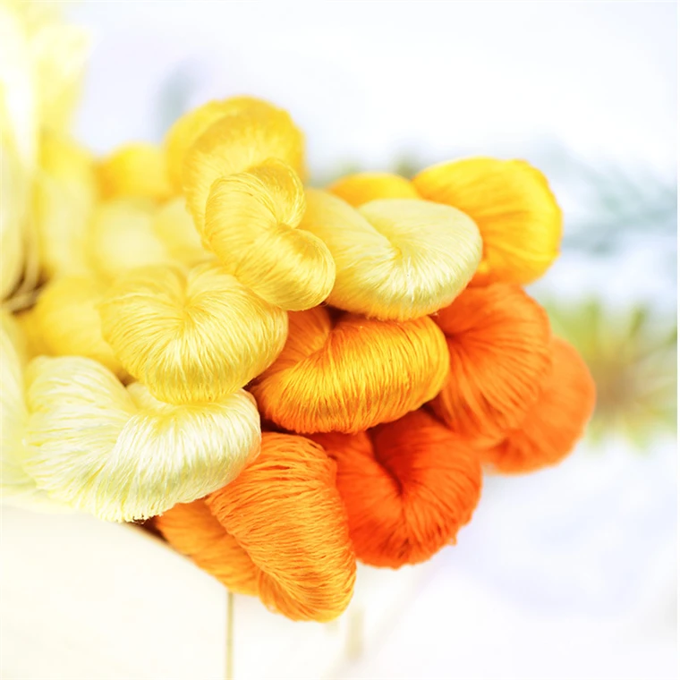 Best Quality 100% Silk Embroidery Line Multi Large Branch  Amazon Hot sale Silk Yarn