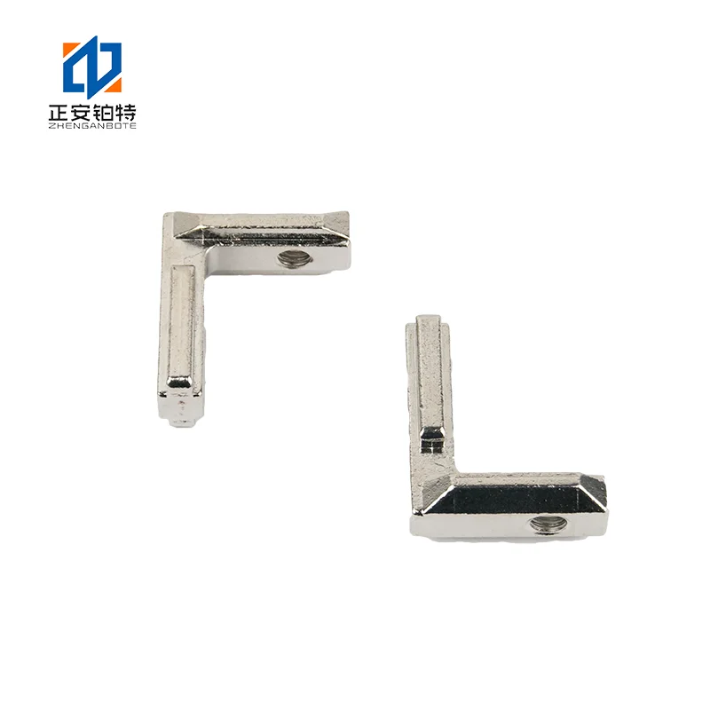 
high quality customized t slot aluminum connectors Aluminum Profile Sliding T Slot L Shape Inside Corner Connector 