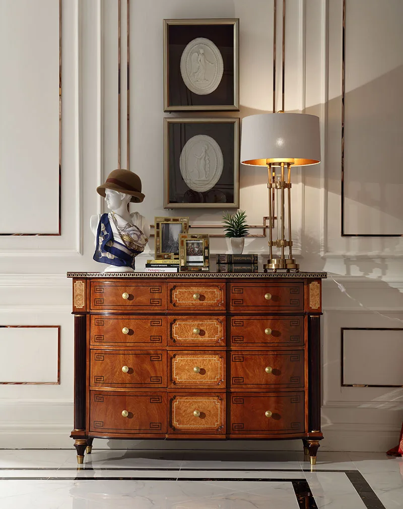 Classic luxury wooden dressing table beech handmade makeup bedroom furniture dresser tables with drawer