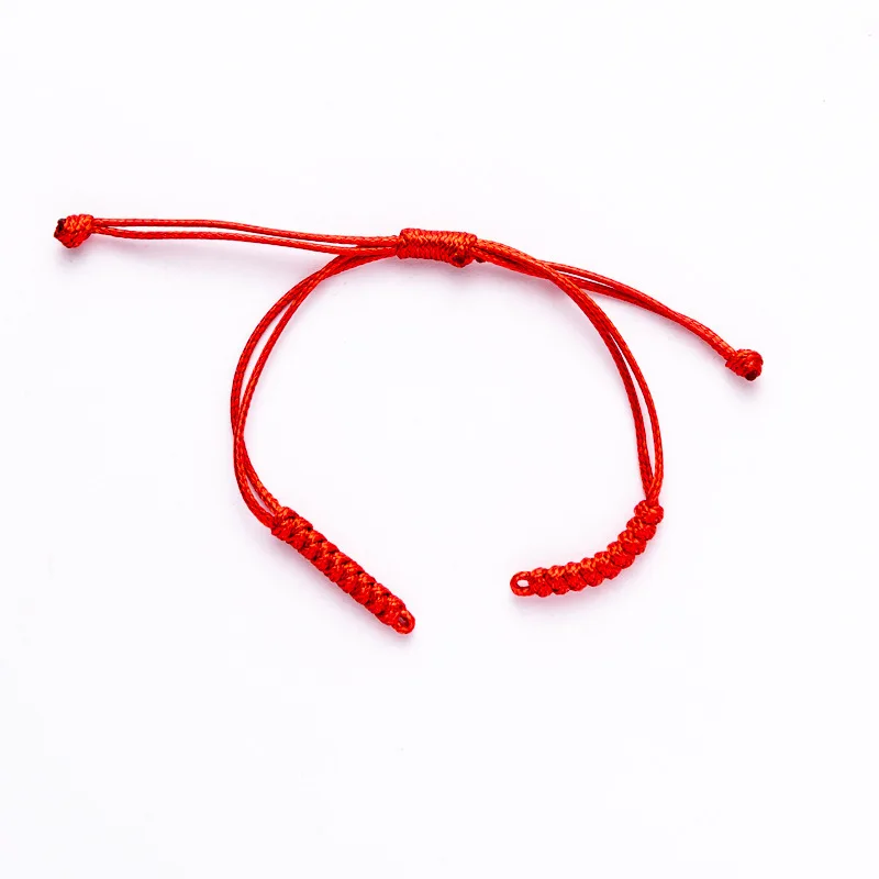 Wholesale DIY Handwoven Red Strings Hand Rope Knot Semi-finished Bracelet Half-Finished Braided Cord Lucky Bracelets